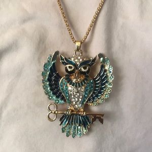 Betsy Johnson owl necklace